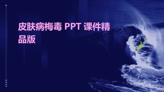 皮肤病梅毒PPT课件精品版