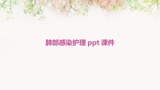 肺部感染护理ppt课件