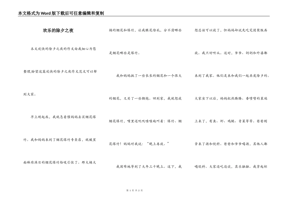 欢乐的除夕之夜_第1页