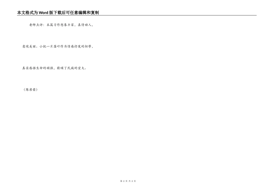 春天里的最后一片落叶_第2页