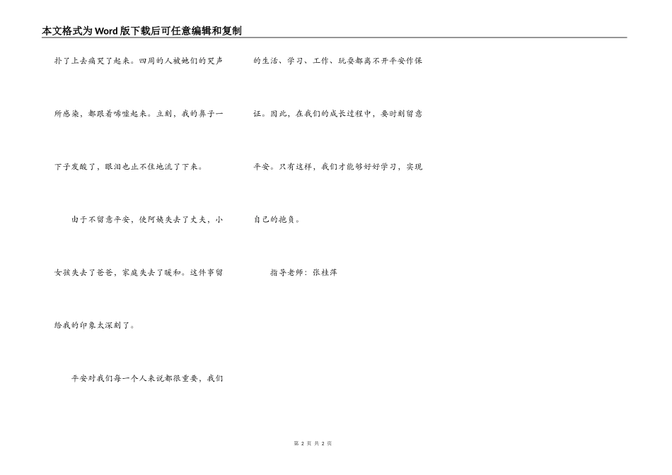 安全是我们成长的保证_第2页