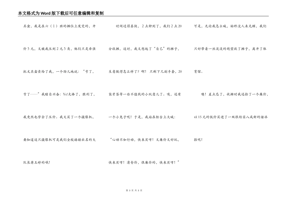 红领巾爱心义卖活动_第3页