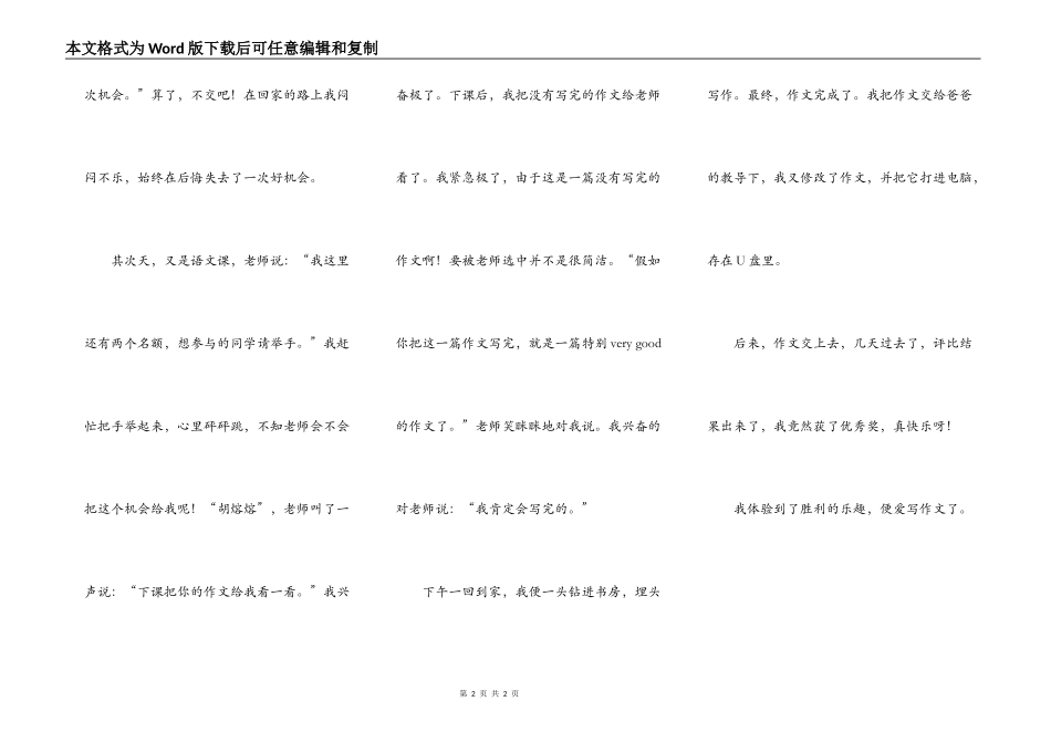 成功写了一篇作文_第2页