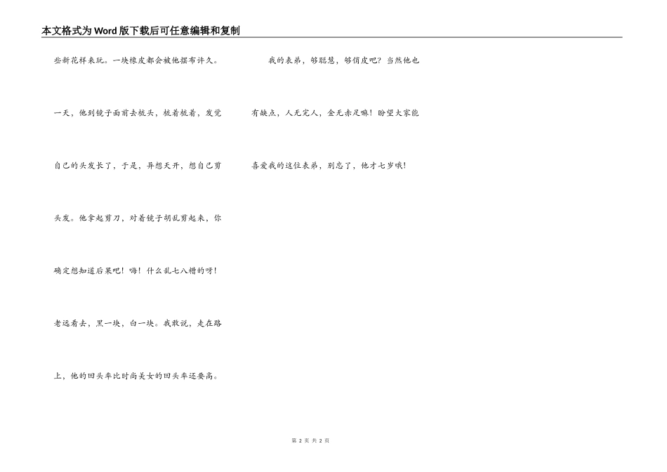 聪明俏皮的表弟_第2页