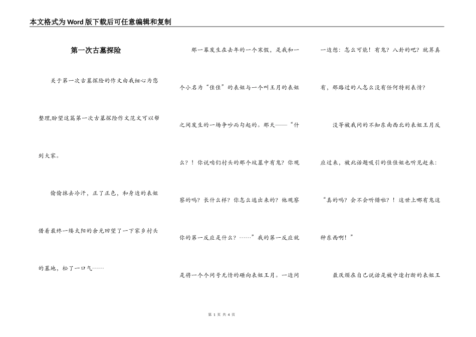 第一次古墓探险_第1页