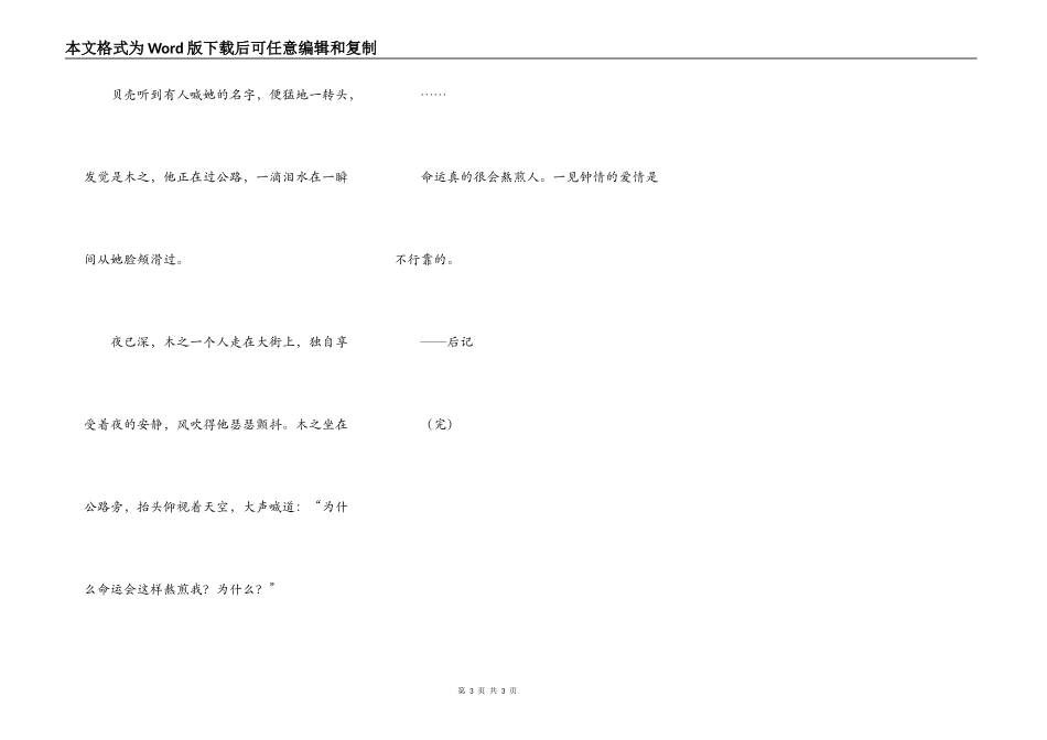 寂静的夜空（《梧桐树下的邂逅》续）_第3页