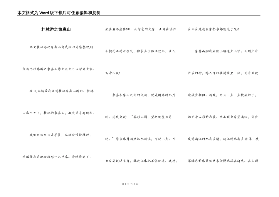 桂林游之象鼻山_第1页