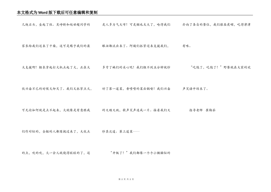 欢笑声中的野炊_第2页