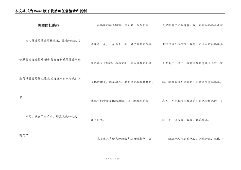 美丽的杜鹃花_第1页
