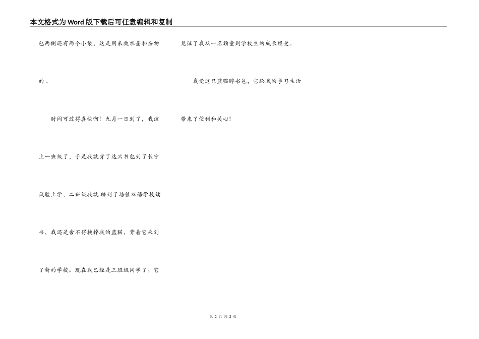 我心爱的蓝猫书包_第2页