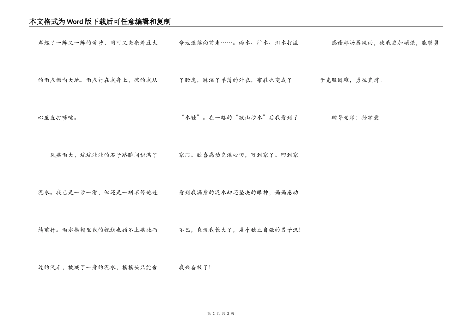 一次难忘的暴风雨_第2页