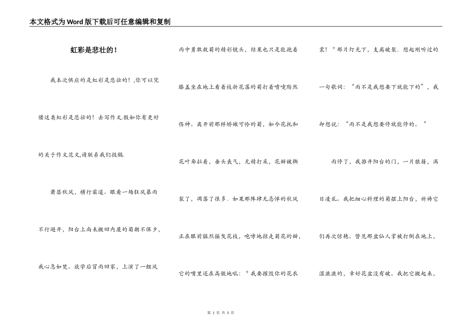 虹彩是悲壮的！_第1页