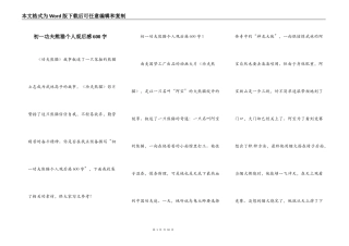 初一功夫熊猫个人观后感600字