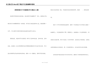 热闹的家乡六年级满分作文集合12篇
