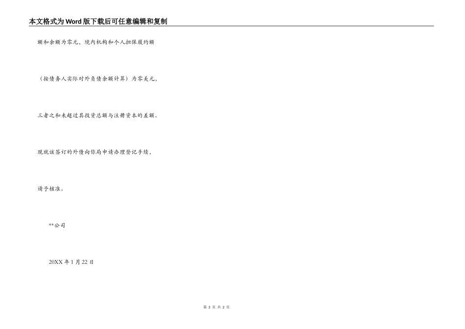 外债登记申请报告_第2页