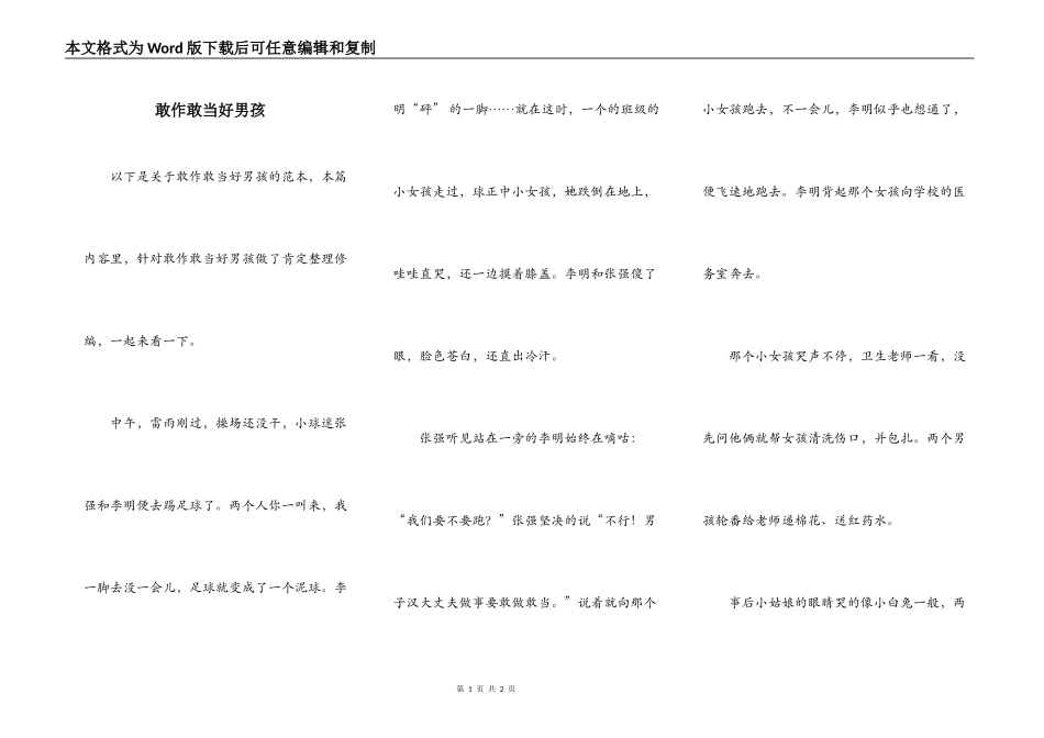 敢作敢当好男孩_第1页