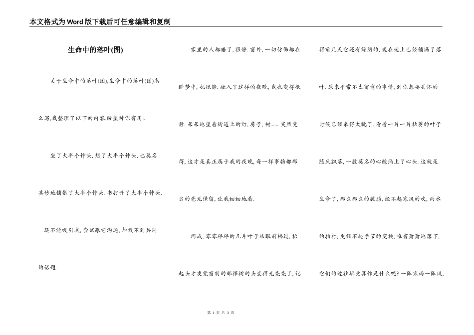 生命中的落叶(图)_第1页
