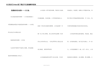 我最喜欢的动物——小白兔