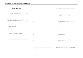 期货、期权合约