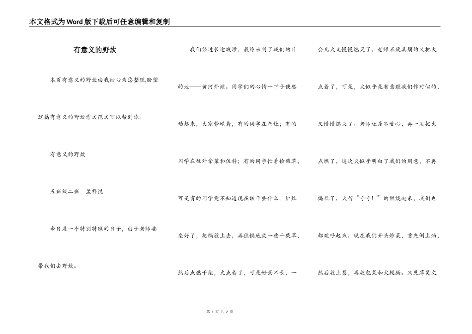 有意义的野炊_第1页