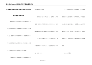 人身意外伤害保险附加意外伤害医疗保险暂行条款新整理版