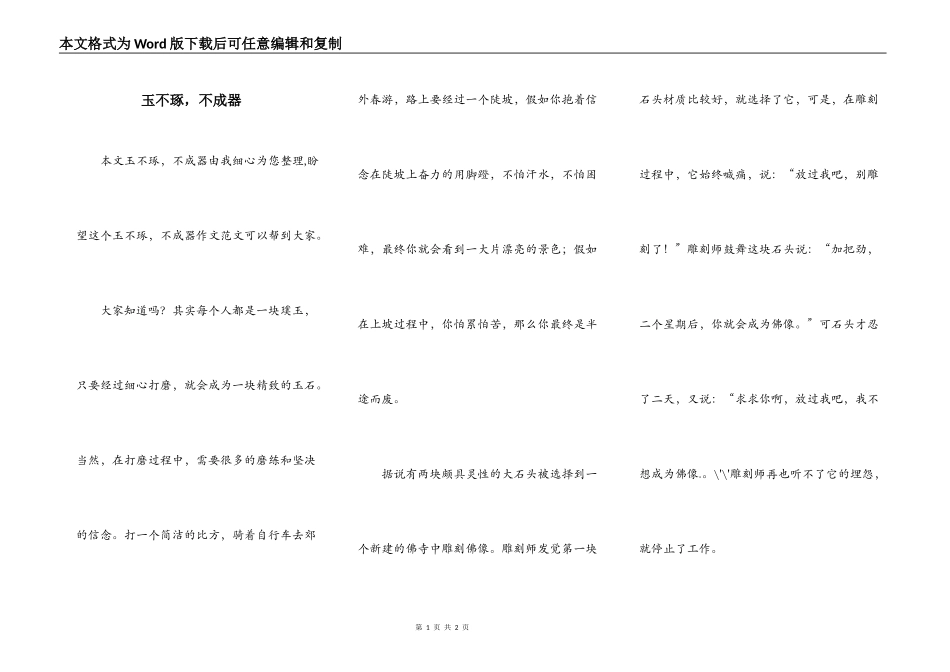 玉不琢，不成器_第1页