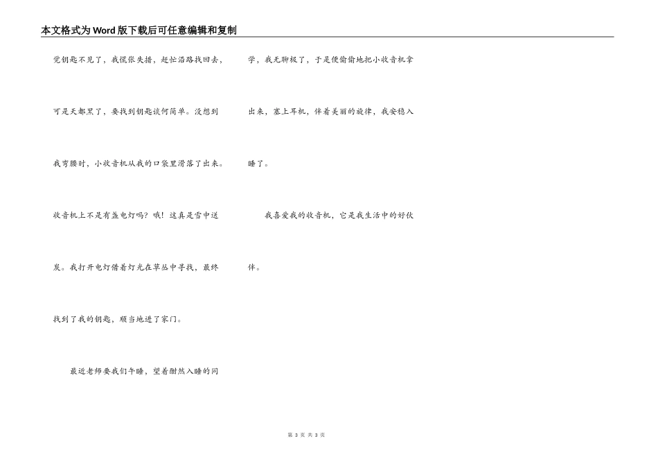 我喜欢我的小收音机_第3页
