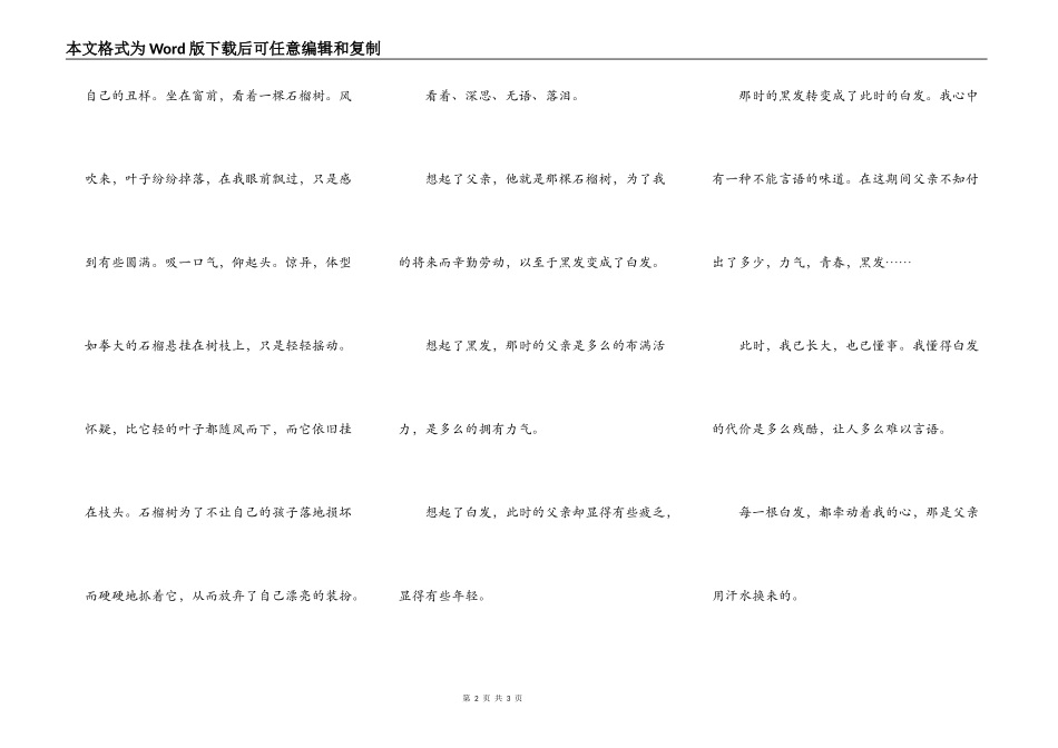 父亲的银丝，我的泪丝……_第2页