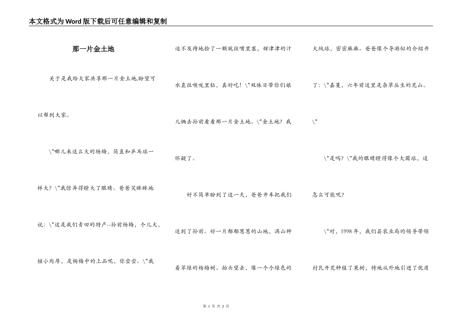 那一片金土地_第1页
