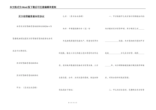 买方信贷融资意向性协议
