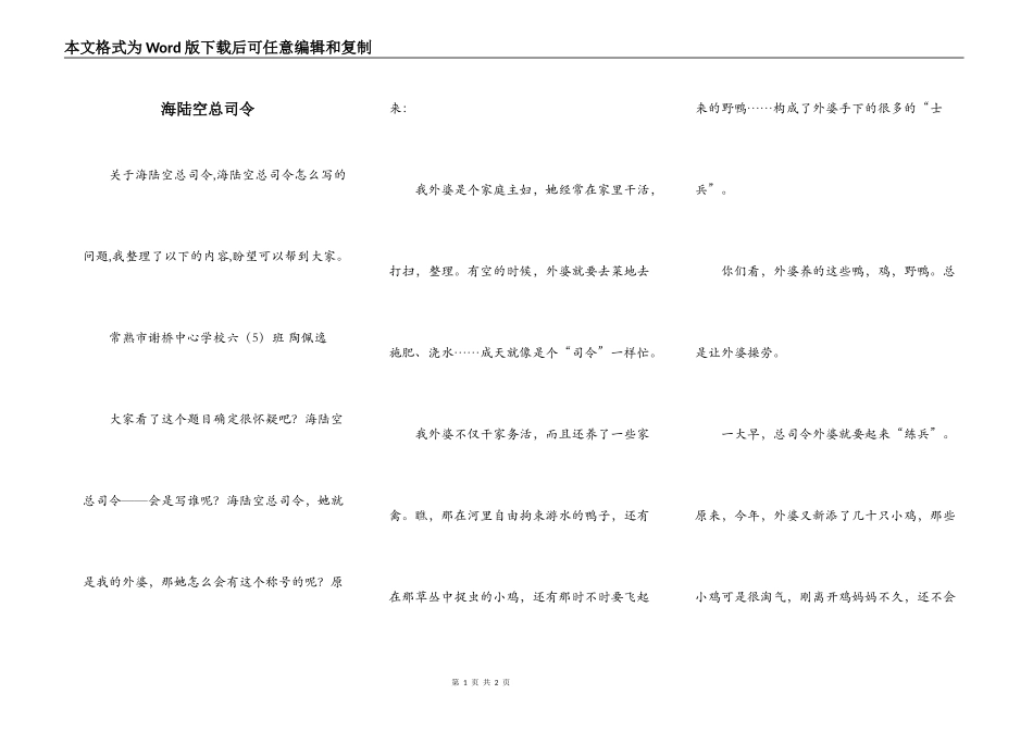 海陆空总司令_第1页