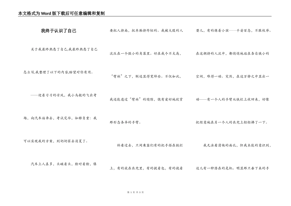 我终于认识了自己_第1页