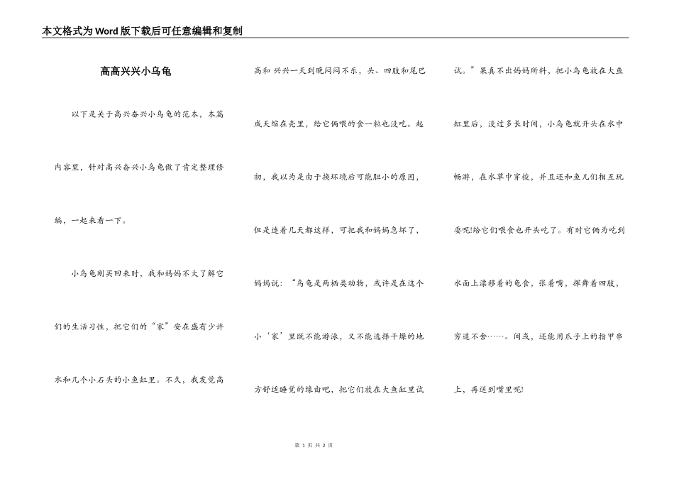 高高兴兴小乌龟_第1页