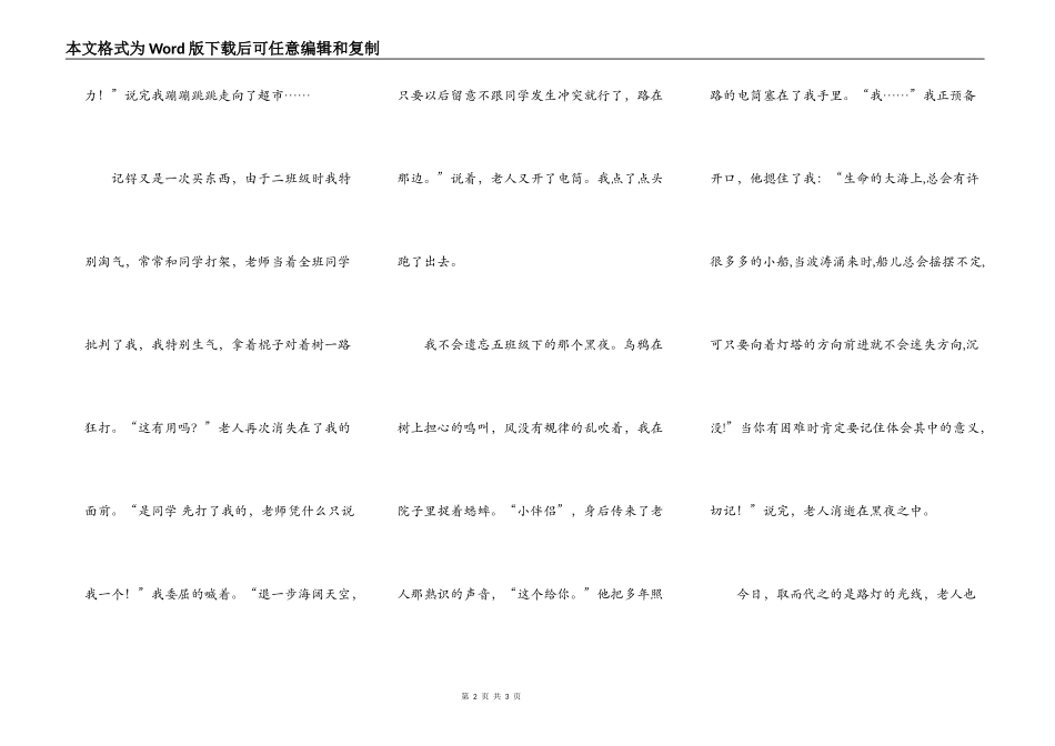 黑夜里,那消逝不了的光明_第2页