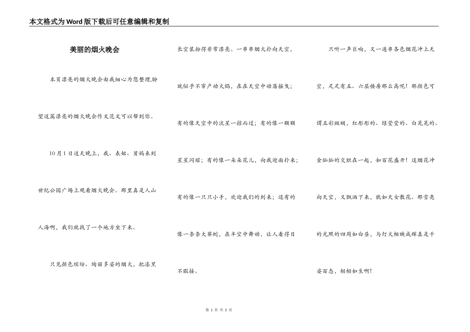 美丽的烟火晚会_第1页