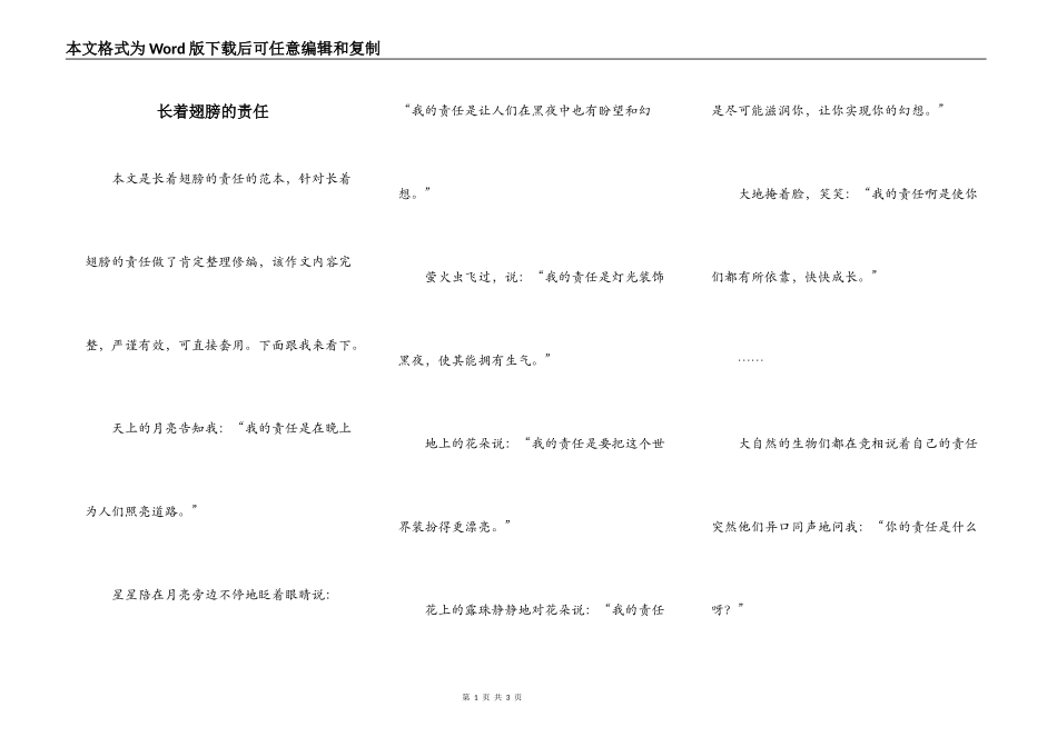 长着翅膀的责任_第1页