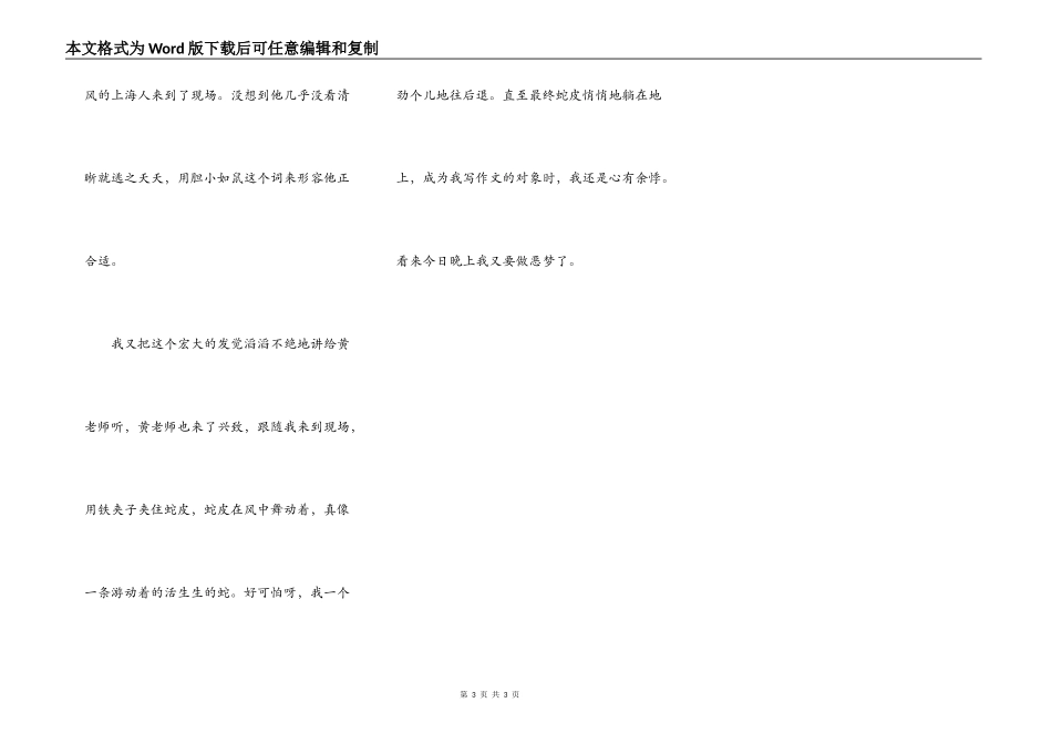 一条蛇皮把我吓坏了_第3页