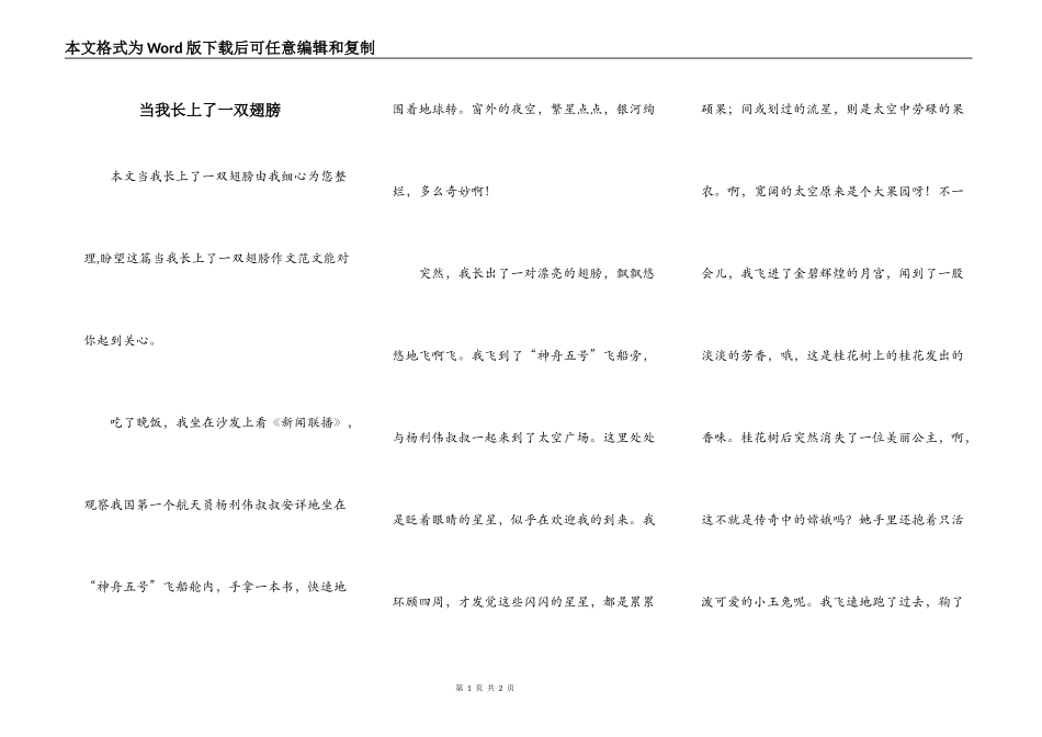 当我长上了一双翅膀_第1页