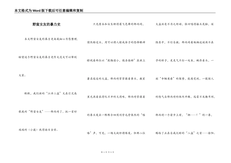 野蛮女友的暴力史_第1页