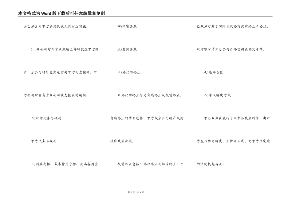 分公司投资的合作协议_第3页