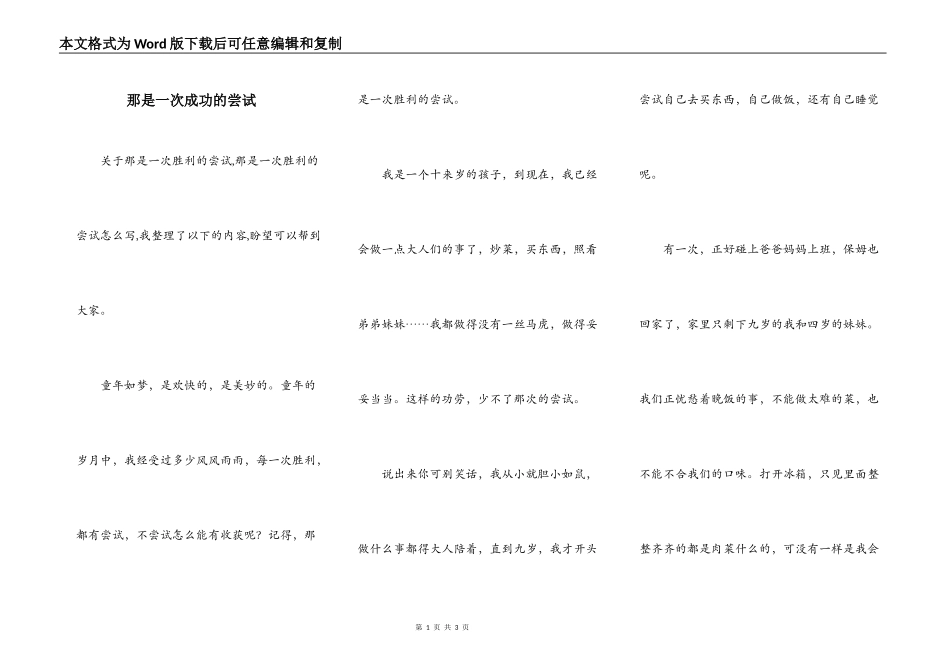 那是一次成功的尝试_第1页