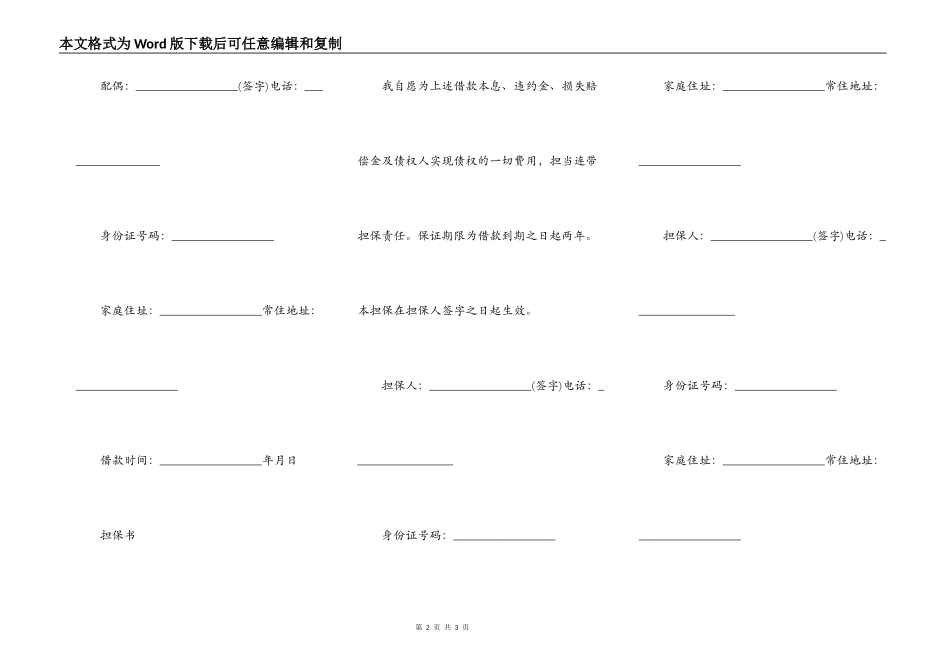 民间贷款借条_第2页