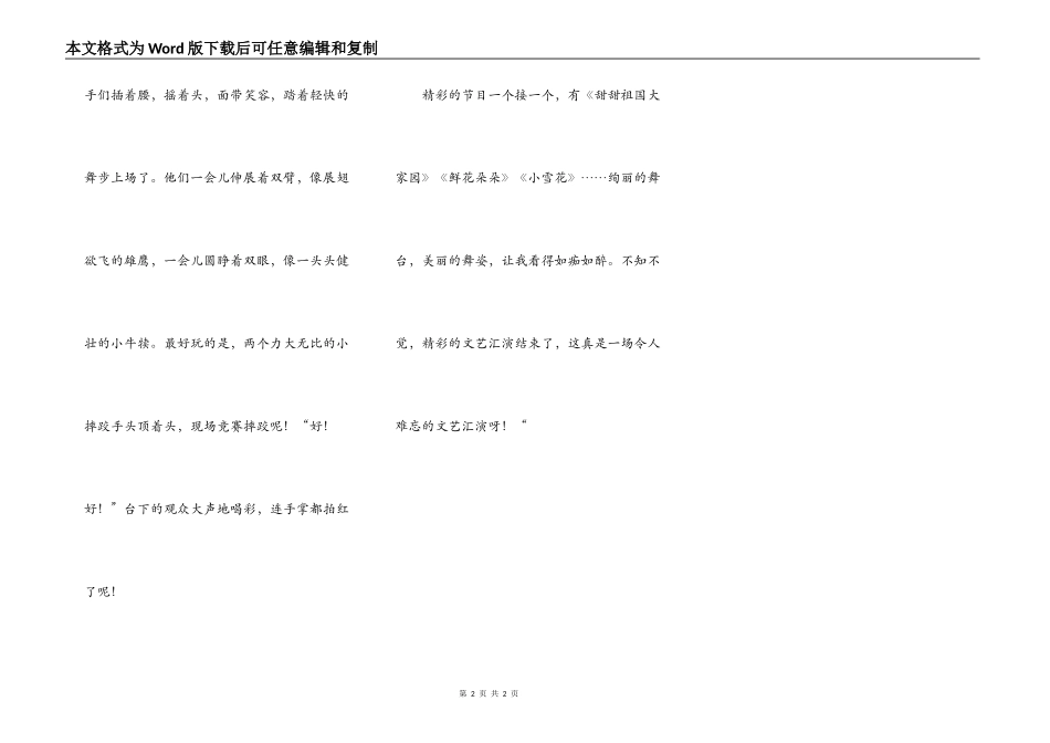 精彩的文艺汇演_第2页