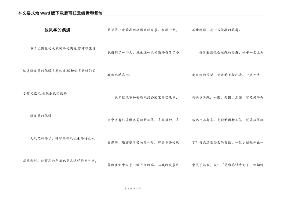 放风筝的偶遇_第1页