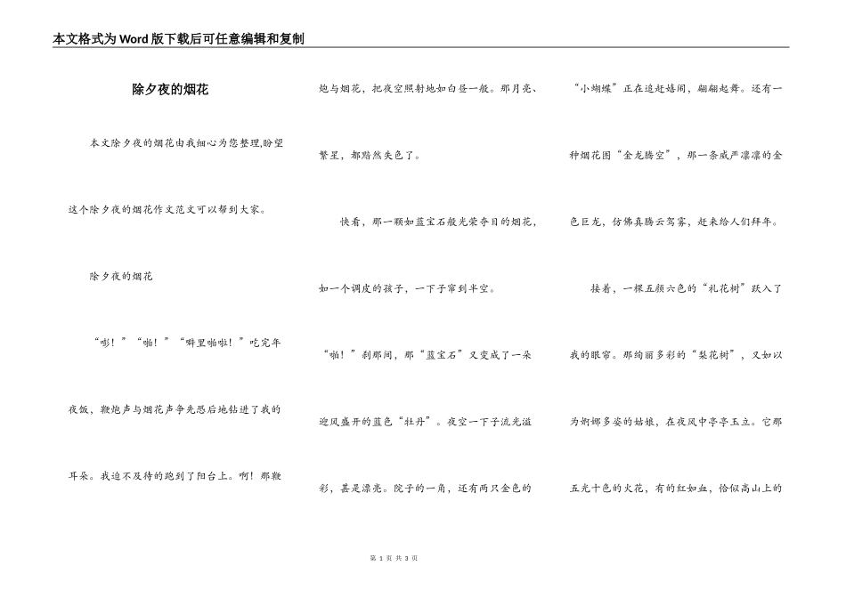 除夕夜的烟花_第1页