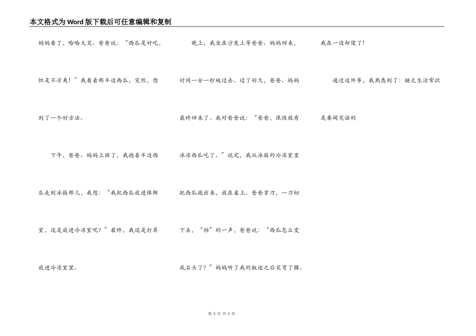 暑假趣事100000000000作文字_第3页