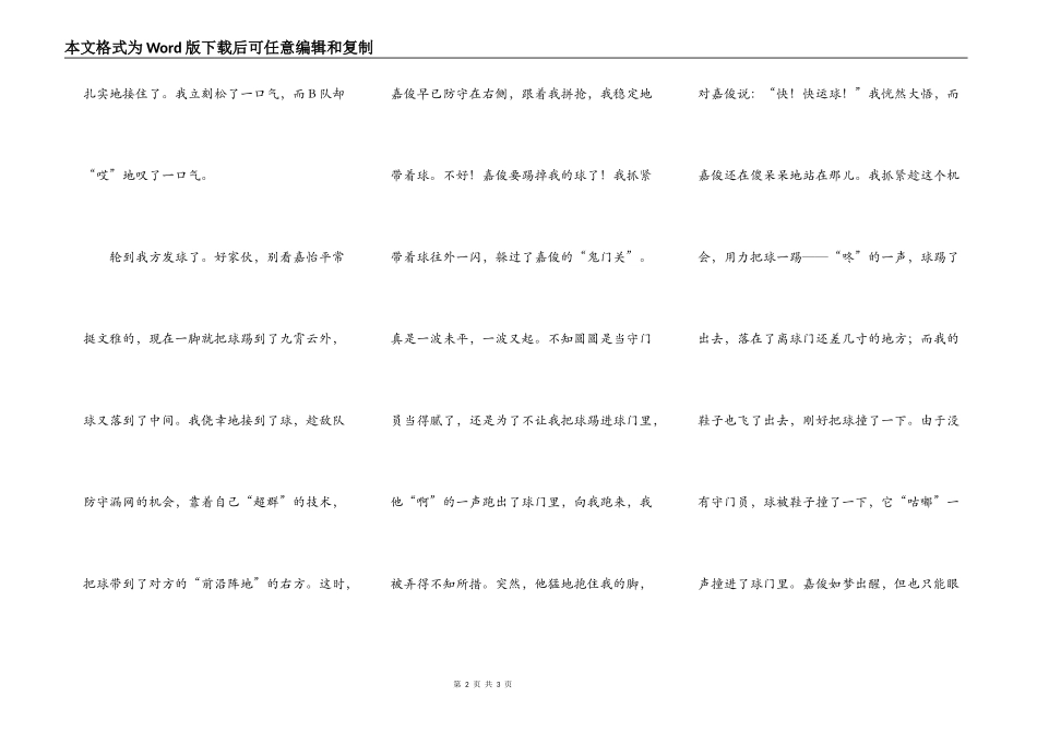 记一次精彩的足球赛_第2页