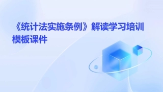 《统计法实施条例》解读学习培训模板课件