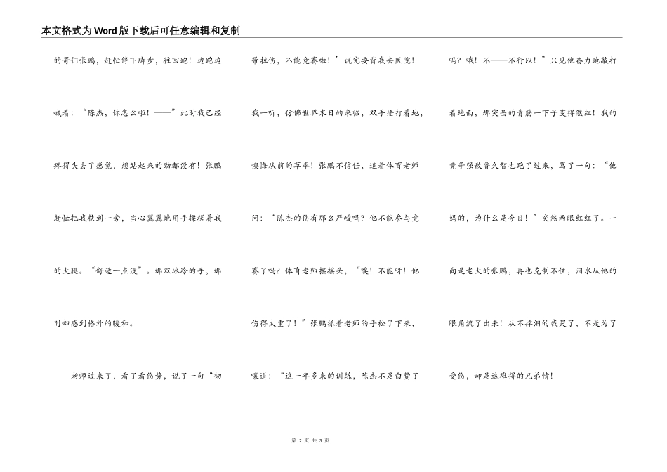 那一次，我哭了。_第2页