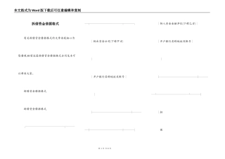 拆借资金借据格式